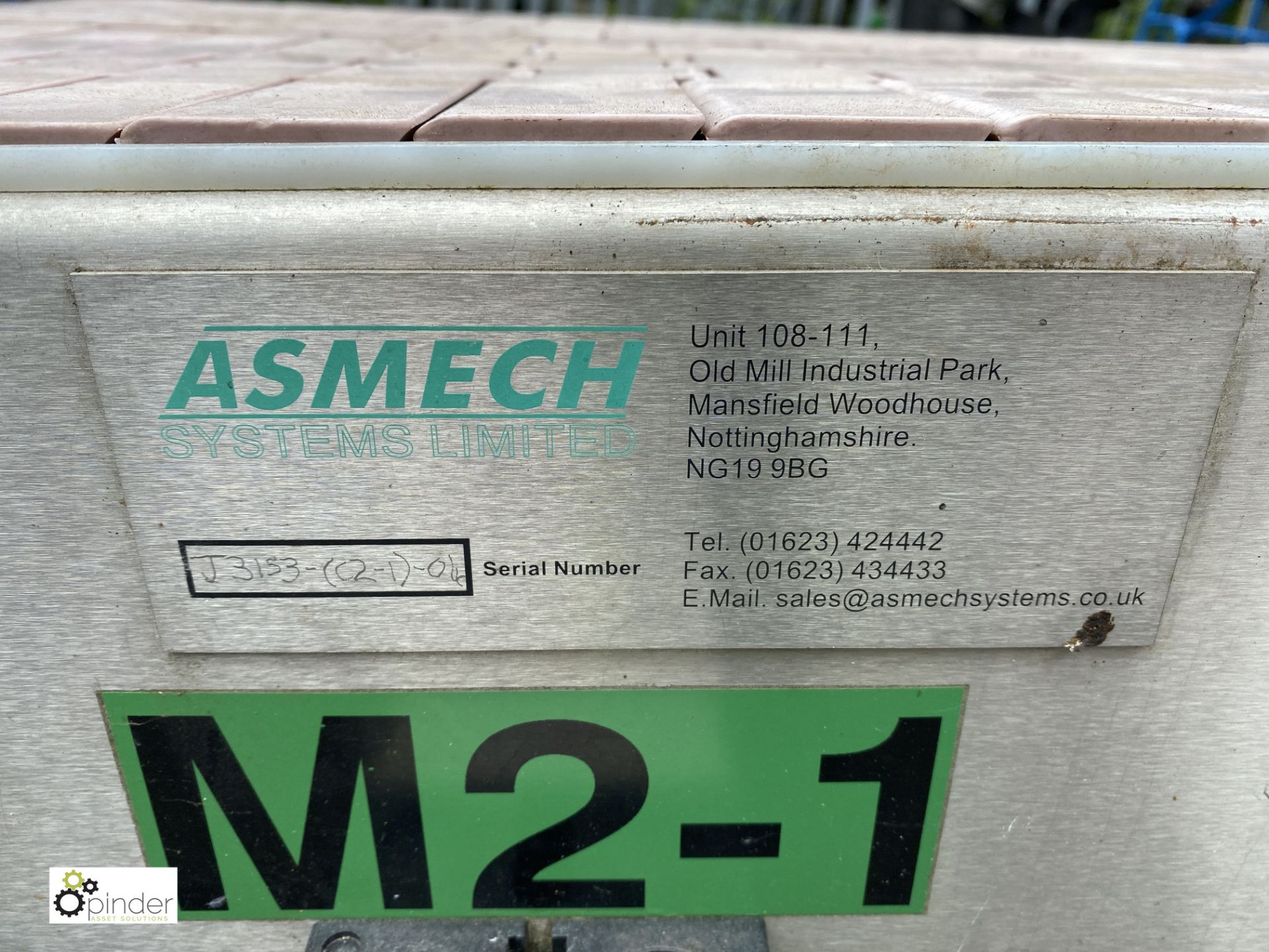 Asmech powered twin belt Conveyor, 1050mm x 250mm - Image 2 of 5