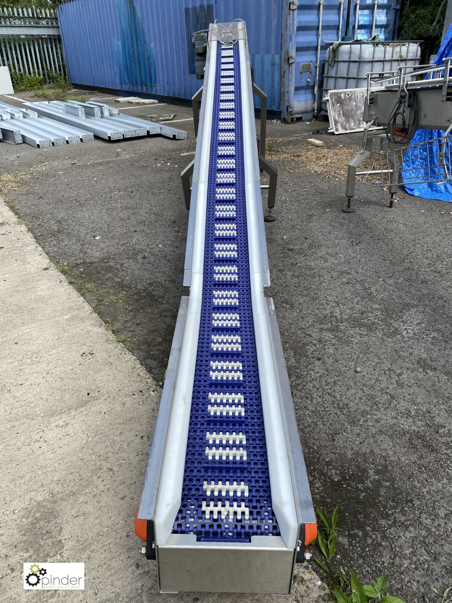 Stainless steel powered inclined Conveyor, 4720mm - Image 3 of 4