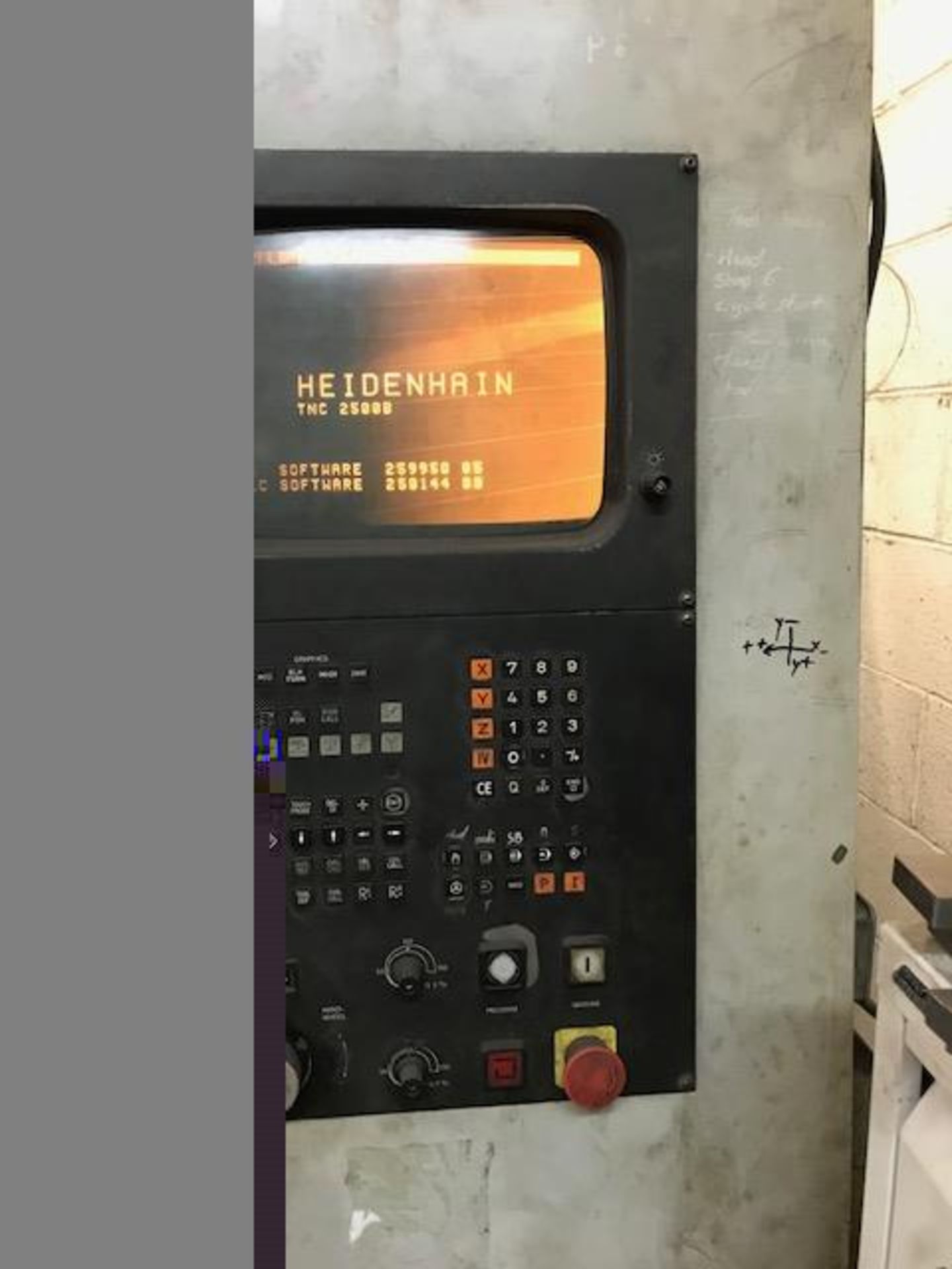 Bridgeport VMC 460/12 Vertical Machining Centre, year 1993, serial number 25075, with Heidenhain TNC - Image 3 of 10