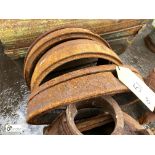 3 cast iron Burners, 400mm diameter (LOCATION: Sussex Street, Sheffield)
