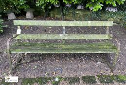 Garden Bench, with cast iron frame, 1830mm wide (LOCATION: Todwick, Sheffield)