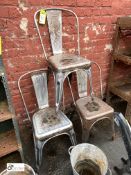 3 steel Canteen Chairs (LOCATION: Sussex Street, Sheffield)
