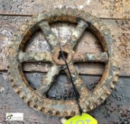 Cast iron Valve Wheel, 230mm diameter (LOCATION: Todwick, Sheffield)