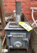 Cast iron miniature Stove, 210mm wide x 170mm deep x 290mm high (LOCATION: Sussex Street,