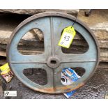 Cast iron Fly Wheel, 550mm diameter (LOCATION: Sussex Street, Sheffield)