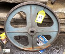 Cast iron Fly Wheel, 550mm diameter (LOCATION: Sussex Street, Sheffield)