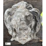 Aluminium Plaque depicting lion’s head, 220mm x 200mm (LOCATION: Sussex Street, Sheffield)