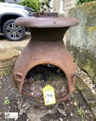 Cast iron Pot Bellied Stove, 800mm high x 460mm diameter max (LOCATION: Todwick, Sheffield)