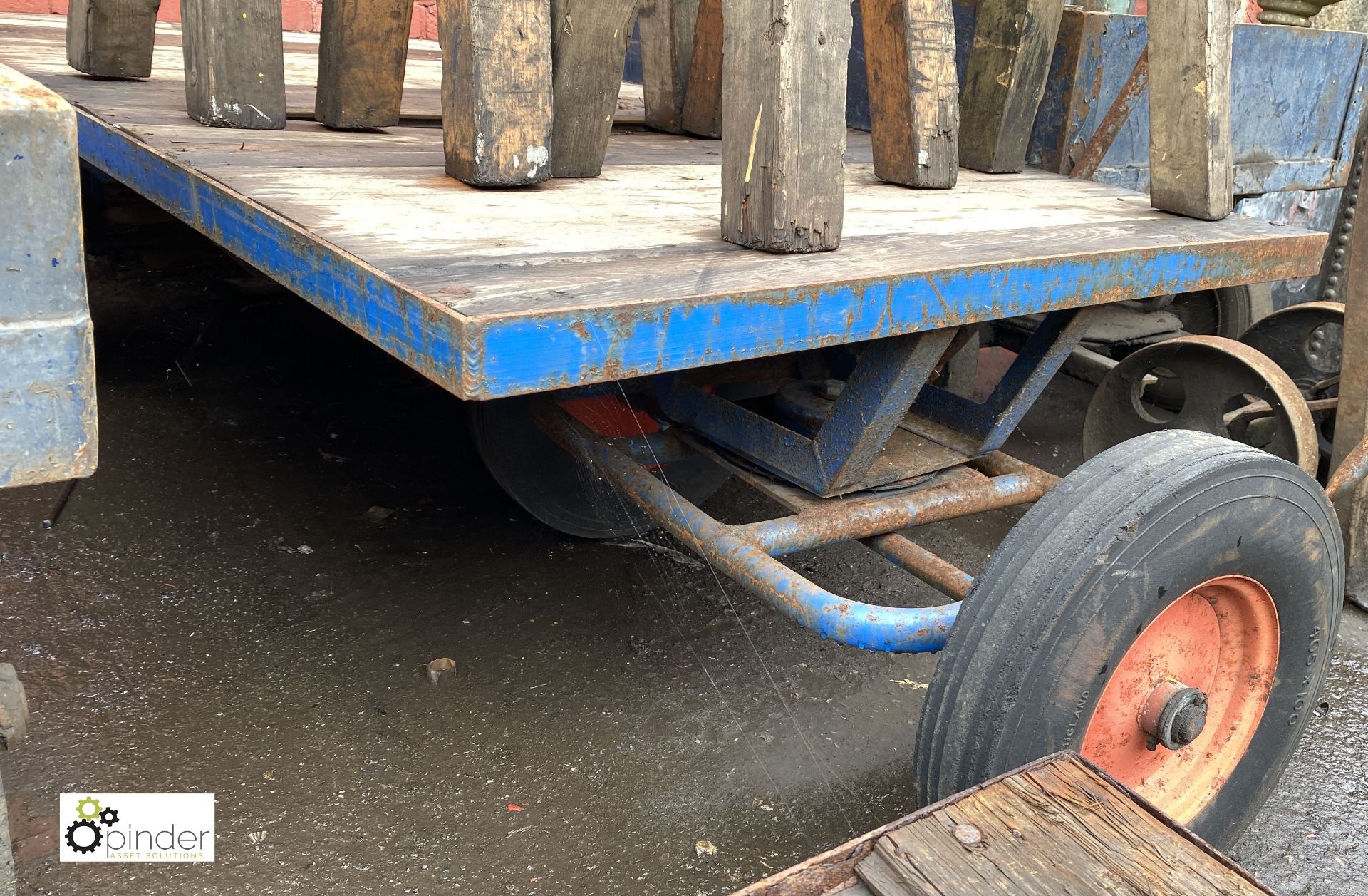 Steel framed timber bed Cart, 2000mm x 1000mm (LOCATION: Sussex Street, Sheffield)