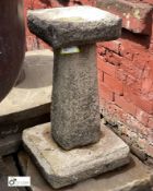 Reconstituted stone Bird Bath, 640mm tall (LOCATION: Sussex Street, Sheffield)