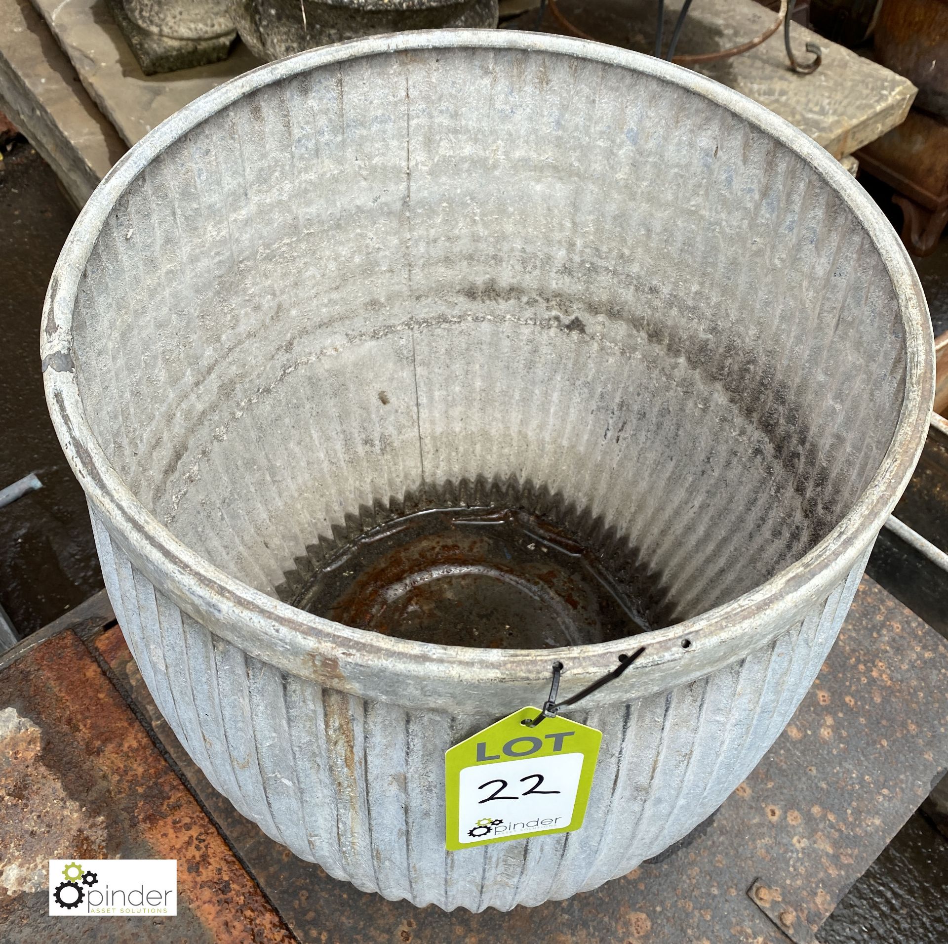 Galvanised Dolly Tub, 440mm diameter x 520mm tall (LOCATION: Sussex Street, Sheffield) - Image 2 of 3