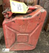 Steel Jerry Can, 10litres (LOCATION: Sussex Street, Sheffield)