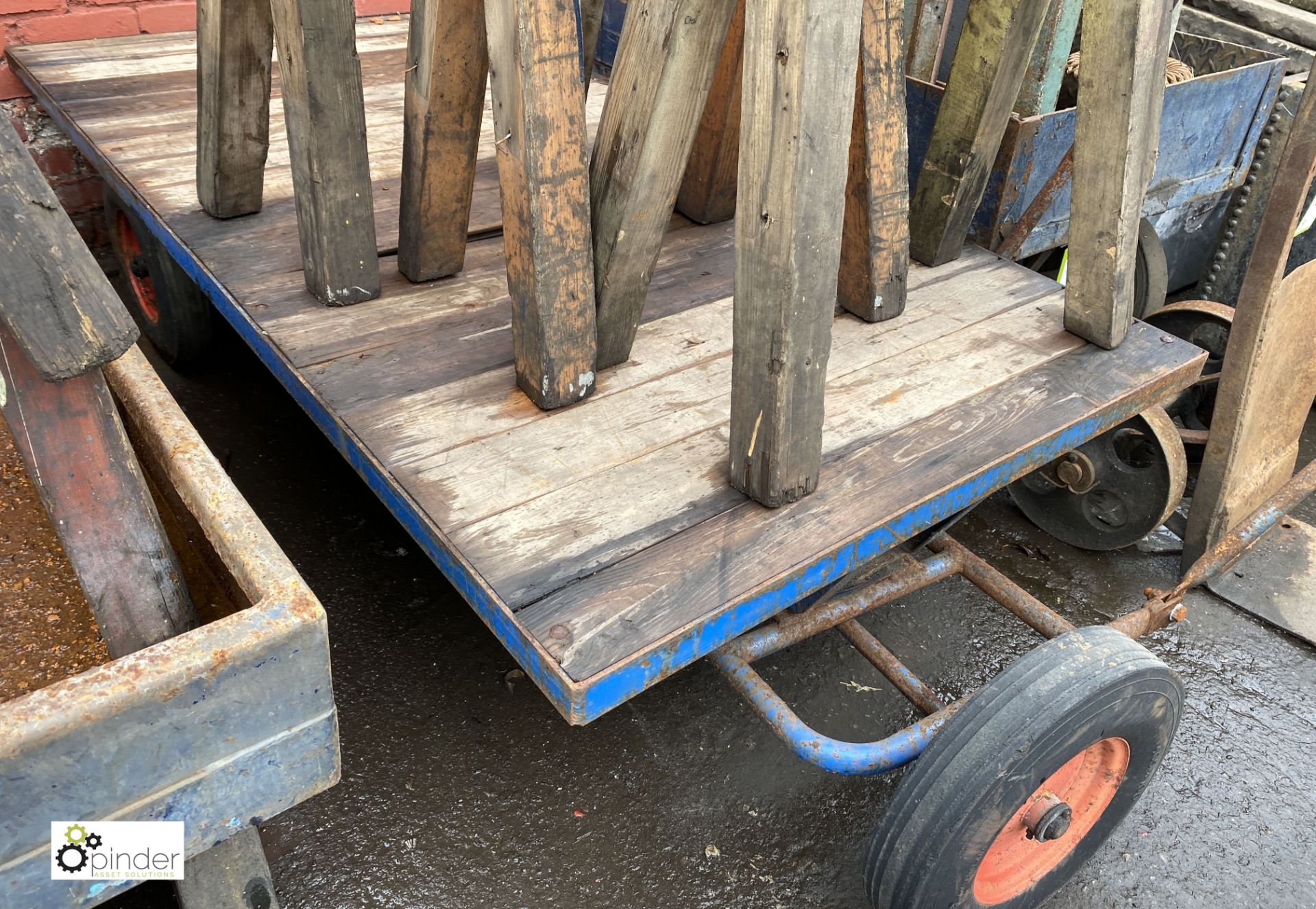 Steel framed timber bed Cart, 2000mm x 1000mm (LOCATION: Sussex Street, Sheffield) - Image 3 of 3