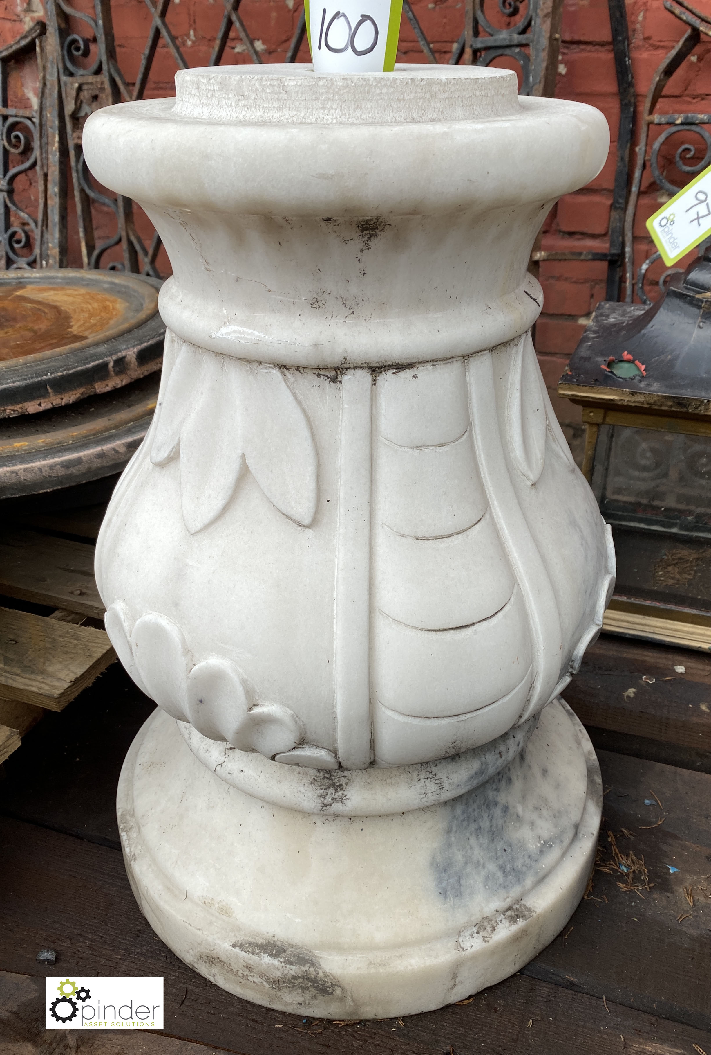 Marble Column Base, 580mm tall (LOCATION: Sussex Street, Sheffield) - Image 2 of 3