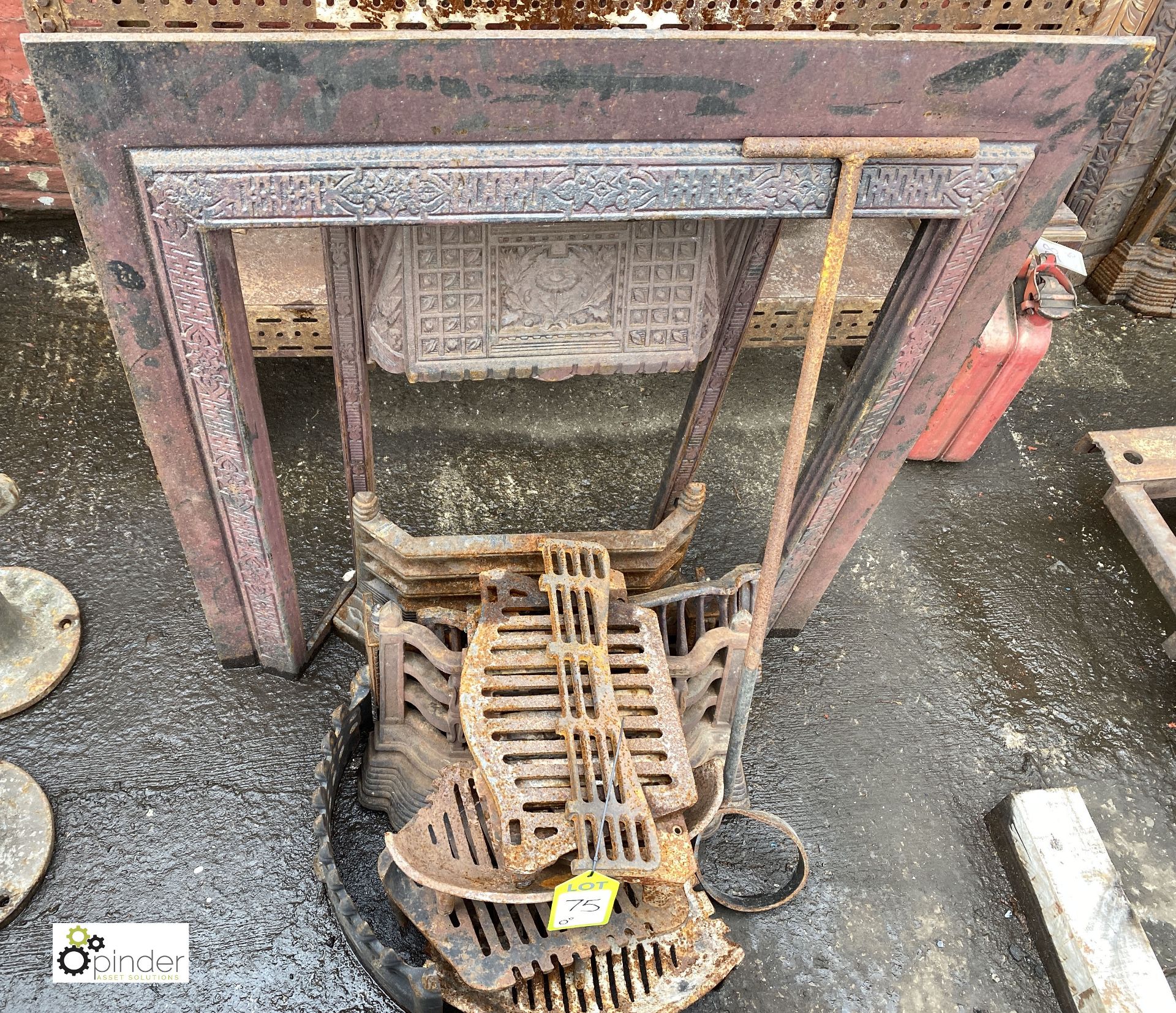 2 cast iron Fire Surrounds and various Dog Grates (LOCATION: Sussex Street, Sheffield)