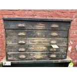 Wood 5-drawer Tool Chest, 760mm x 350mm x 510mm (LOCATION: Sussex Street, Sheffield)