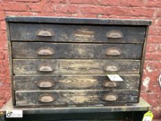 Wood 5-drawer Tool Chest, 760mm x 350mm x 510mm (LOCATION: Sussex Street, Sheffield)