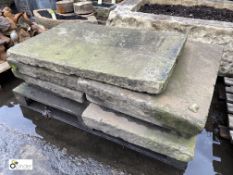 7 Yorkshire stone Slabs, to pallet (LOCATION: Sussex Street, Sheffield)