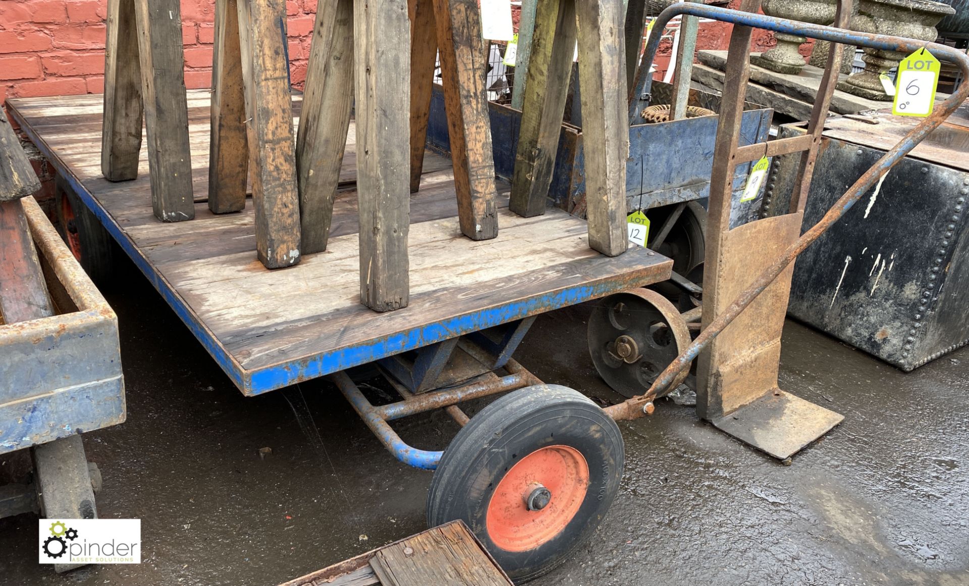 Steel framed timber bed Cart, 2000mm x 1000mm (LOCATION: Sussex Street, Sheffield) - Image 2 of 3
