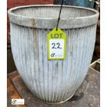 Galvanised Dolly Tub, 440mm diameter x 520mm tall (LOCATION: Sussex Street, Sheffield)