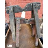 Pair wood Saw Horses, 600mm wide (LOCATION: Sussex Street, Sheffield)