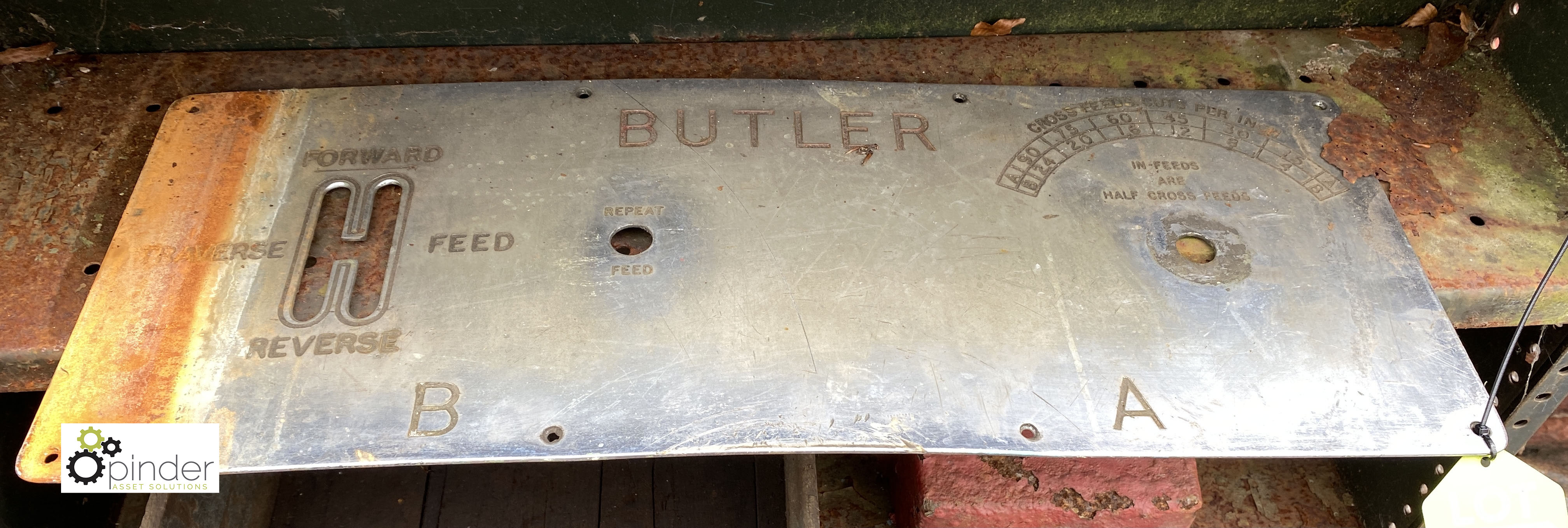 Butler Machine Plate (LOCATION: Sussex Street, Sheffield)