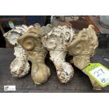 4 cast iron Decorative Feet (LOCATION: Sussex Street, Sheffield)