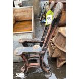 Pair cast iron Bench Ends (LOCATION: Sussex Street, Sheffield)