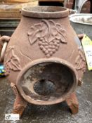 Decorative cast iron pot bellied Stove, 400mm tall x 250mm diameter (LOCATION: Sussex Street,