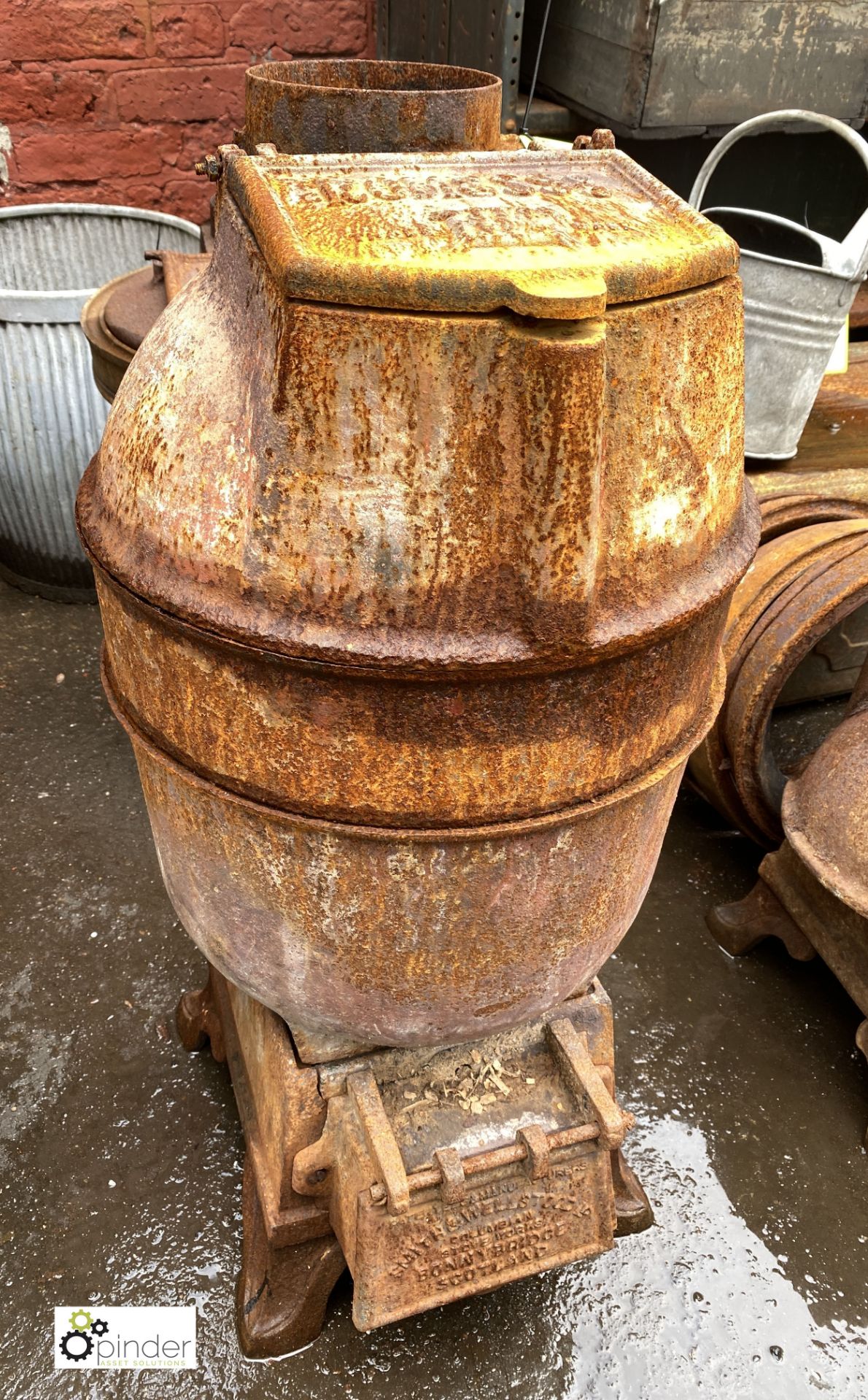 Romesse cast iron Stove, 850mm tall x 400mm diameter (LOCATION: Sussex Street, Sheffield)