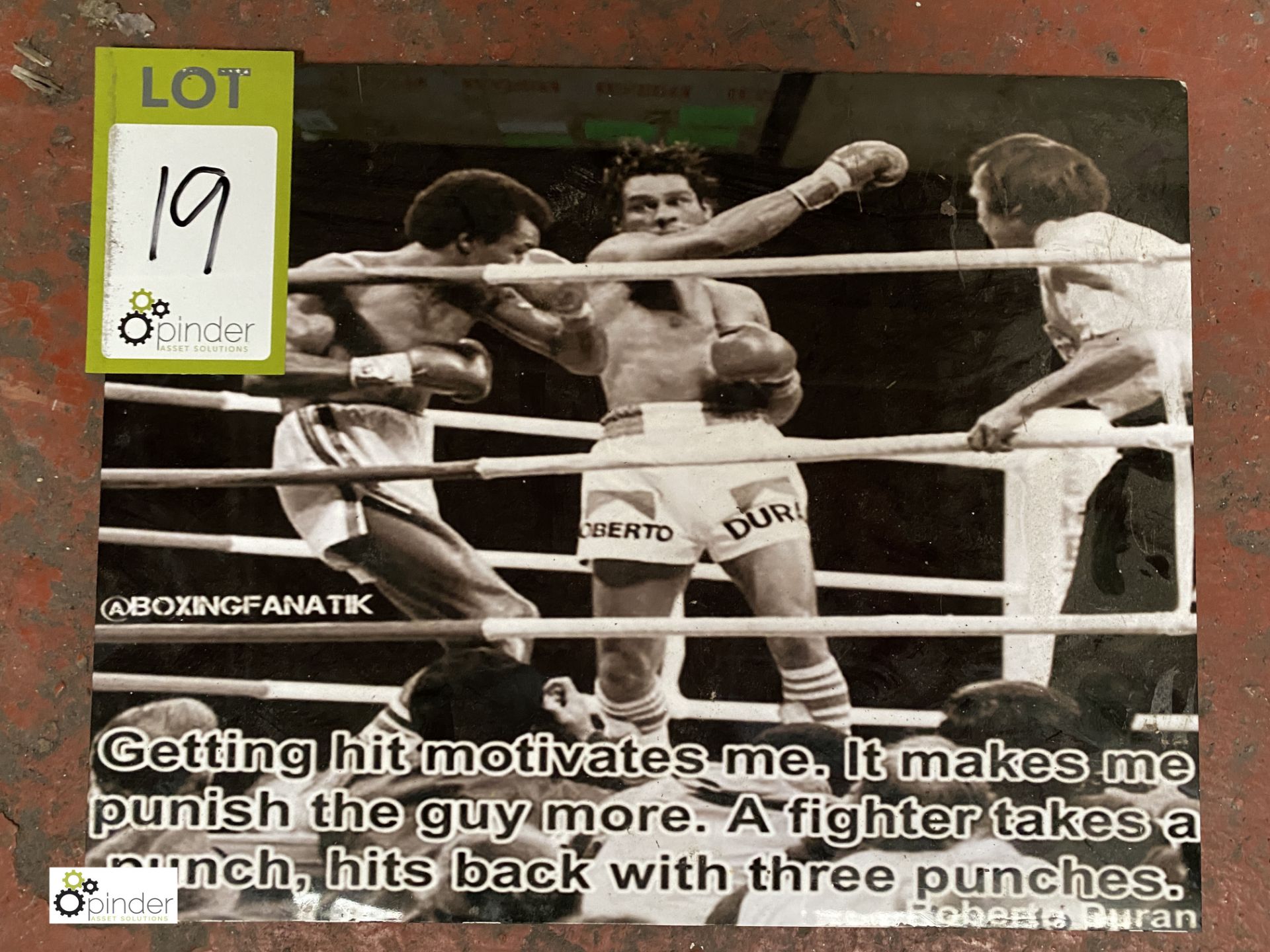 Boxing Photograph on aluminium plate, 355mm x 280mm