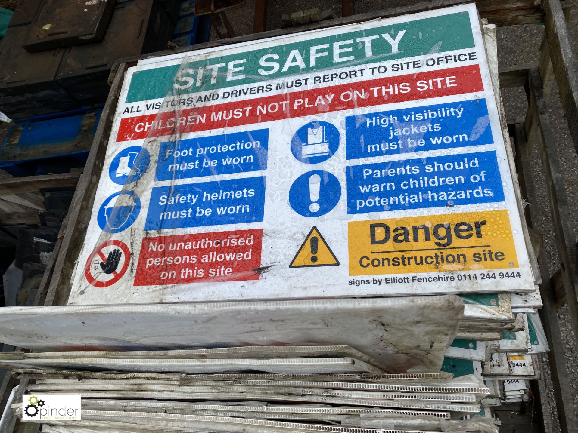 Large quantity Site Safety Signs, to stillage (LOCATION: Station Lane) - Image 2 of 4