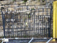 Pair decorative Gates “Lupton Court”, approx. 2450mm x 2000mm each (LOCATION: Woodhead Road)
