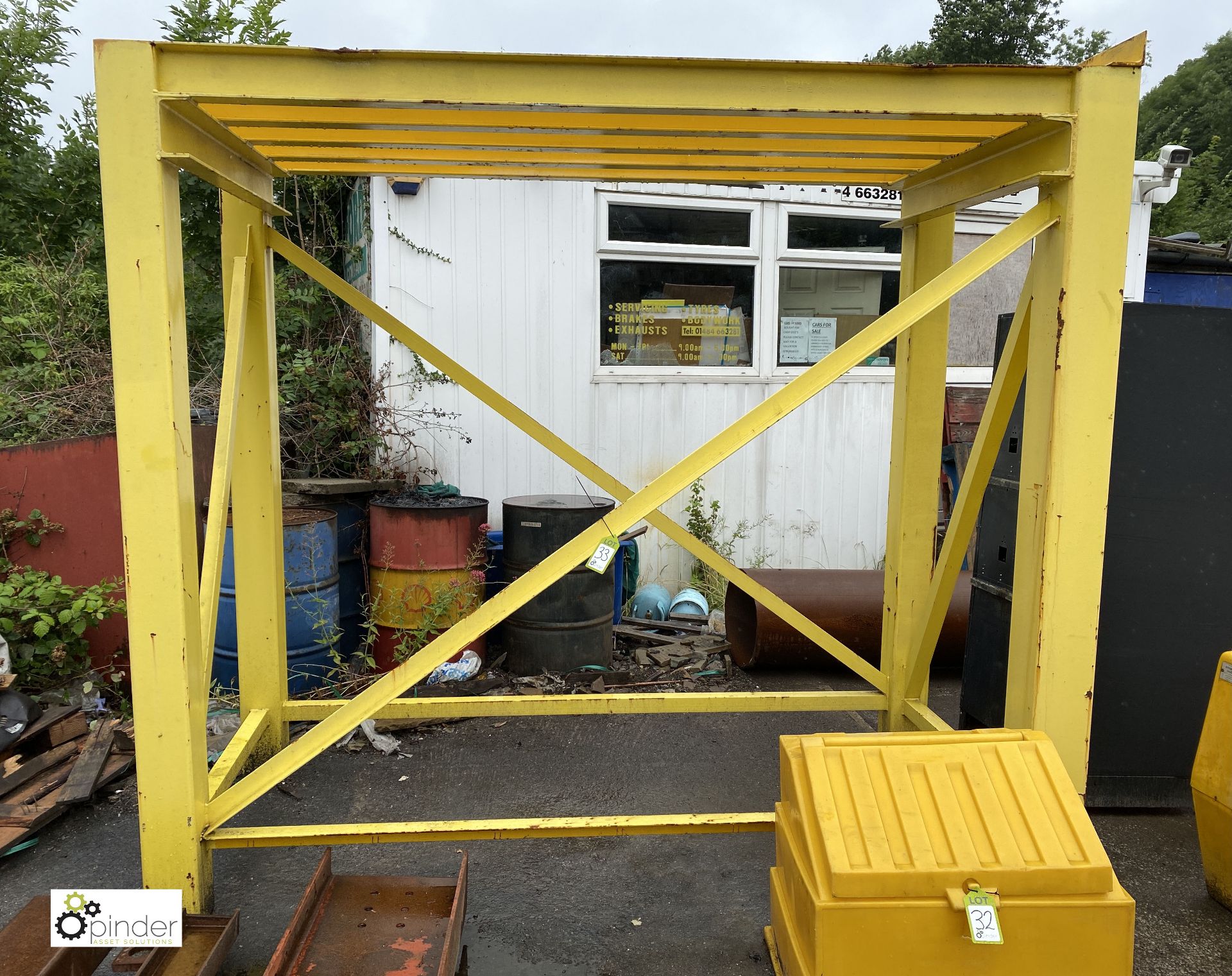 Fabricated IBC Stand, approx. 2730mm x 1200mm x 2480mm (LOCATION: Station Lane)