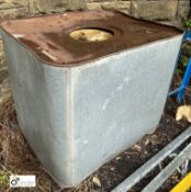 Galvanised Water Tank, approx. 1190mm x 1000mm x 1000mm, with plastic internal bottle (LOCATION: