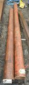 2 lengths steel Pipe, 1 = approx. 2520mm x 150mm diameter and 1 = approx. 3170mm x 150mm diameter (
