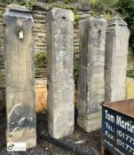 4 Yorkshire stone Gate Posts, approx. 2600mm tall x 500mm x 450mm (LOCATION: Woodhead Road)