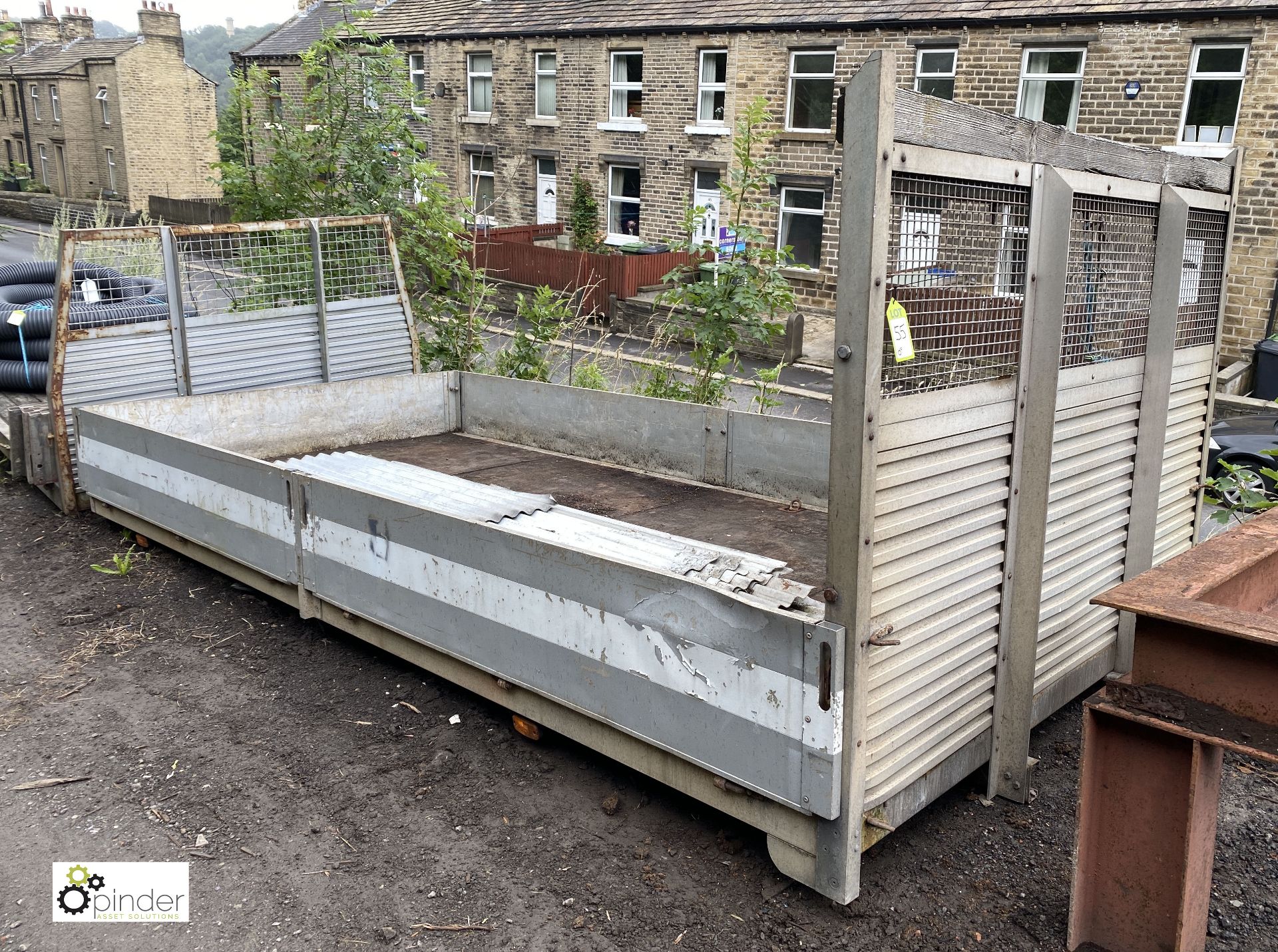 Aluminium framed timber bed Dropside Body, with sides and rear, approx. 4430mm x 2170mm (LOCATION: - Image 3 of 3