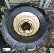 Manitou Telehandler Spare Wheel Rim and Tyre, tyre size 18-19.5 (LOCATION: Woodhead Road)