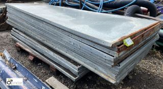 12 galvanised Sections, approx. 3000mm x 1000mm and 4 galvanised Sections, approx. 2000mm x