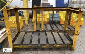 Heavy duty fabricated stackable Stillage, approx. 2075mm x 905mm x 1300mm (LOCATION: Station Lane)