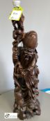 Chinese Root Lamp Sculpture, 750mm tall