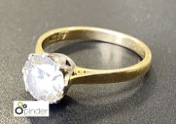 Gold diamond Ring, 18 carat, approx. 1 carat diamond