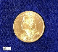 Swiss 20 franc gold Coin