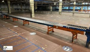2 sections interconnected Roller Conveyor, 10.4m long, 550-600mm roller width (on ground floor)