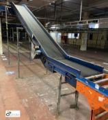 Powered inclined Belt Conveyor, 5.5m long, 2.7m high, 450mm belt width (on ground floor)