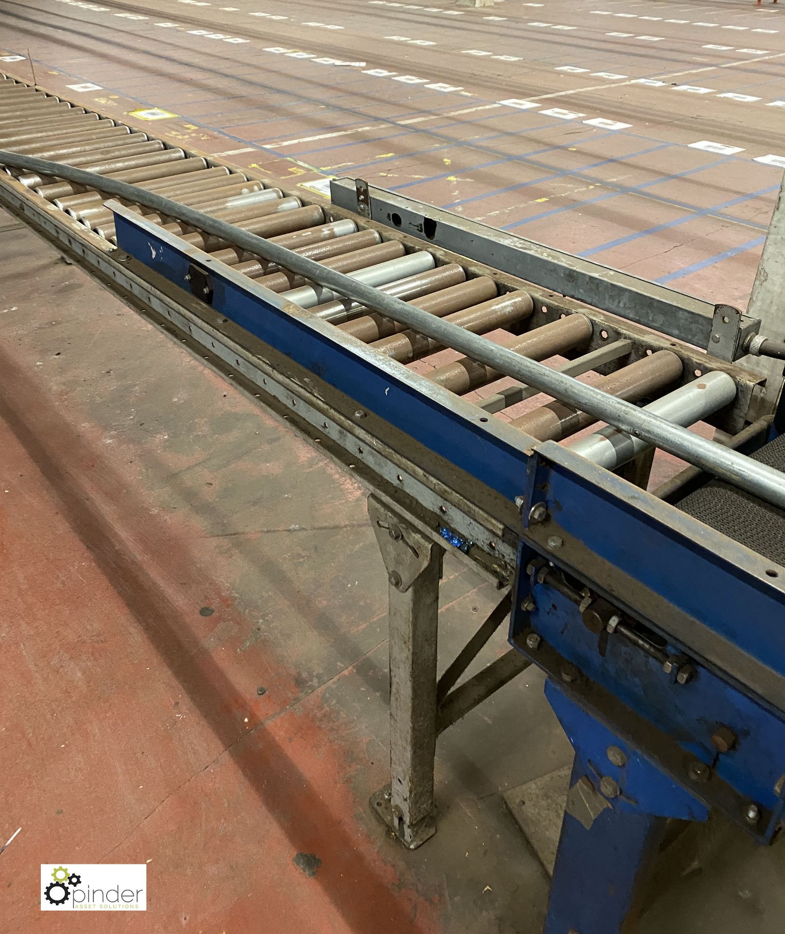 Length Roller Conveyor, 12m long, 440mm roller width (on ground floor) - Image 2 of 5