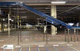 Powered inclined Belt Conveyor, 4.7m long, 2.7m high, 450mm belt width (on ground floor)