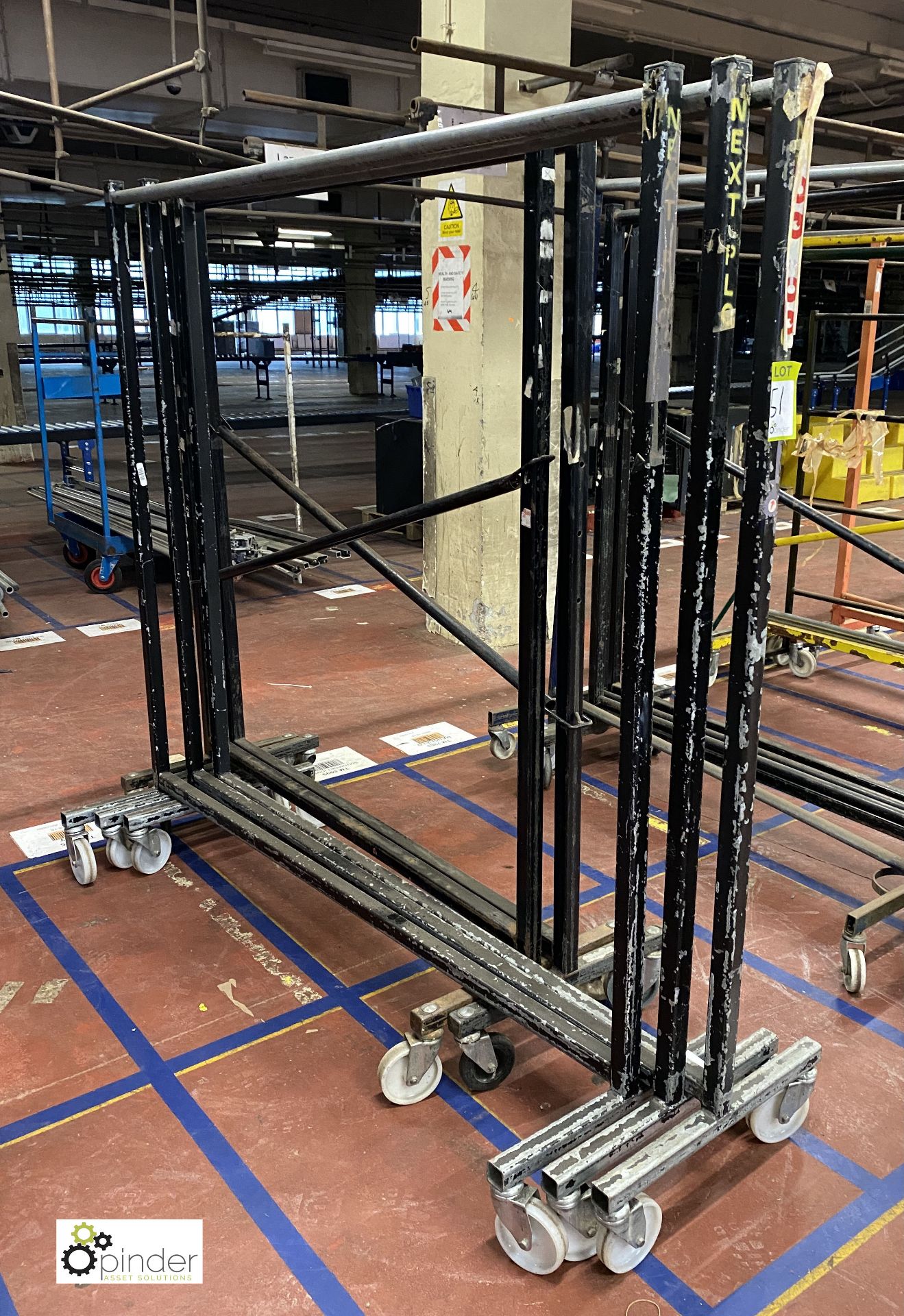 5 various mobile Garment Rails (on ground floor)