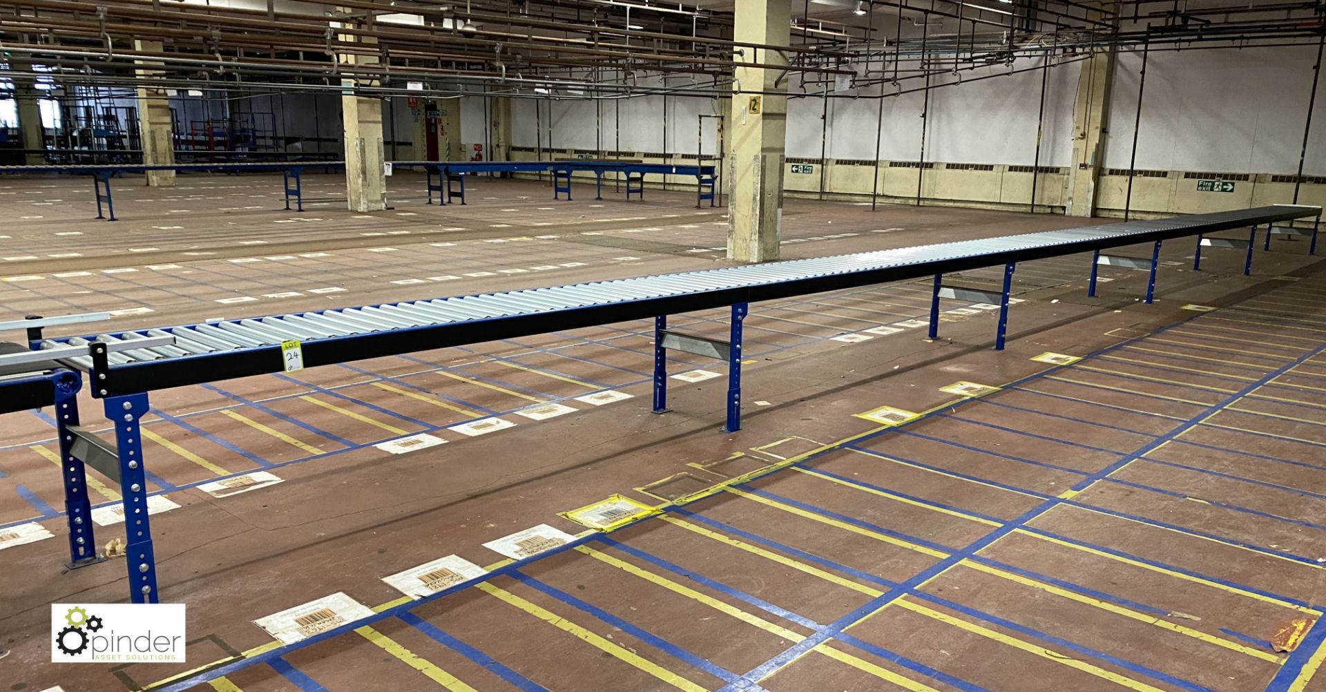 Length Roller Conveyor, 15m long, 500mm roller width, recently installed (on ground floor) - Image 5 of 5